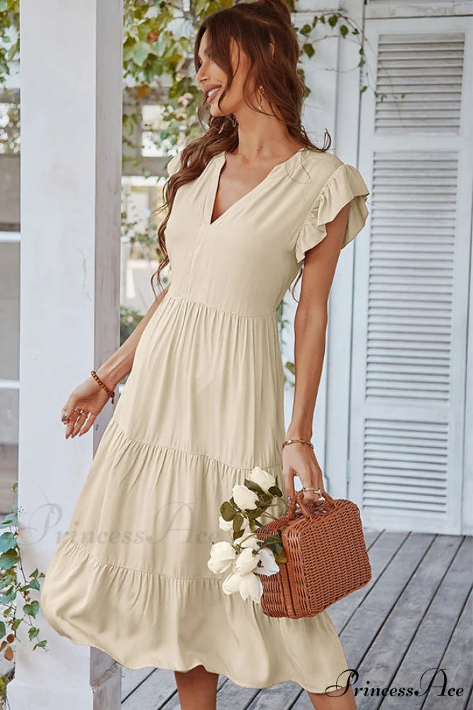 Cute Round Neck Trendy Floral Print Mini Dress