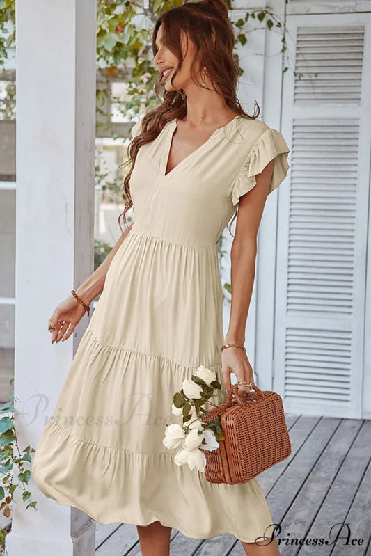 Cute Round Neck Trendy Floral Print Mini Dress