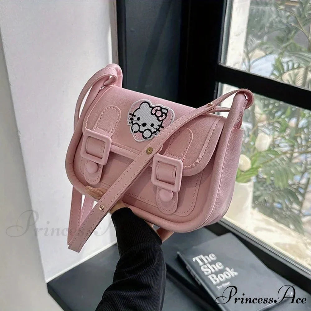Cute Sanrio Kuromi Crossbody Shoulder Bag Hello Kitty / 19x13x8cm crossbody-250126