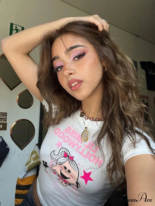 Cute Short Sleeve Crop Top T-shirt t-shirt-250223