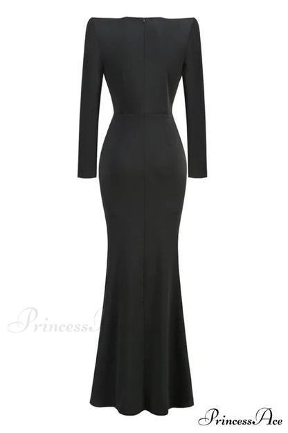 Cutout Crepe Stylish V-Neck Dress
