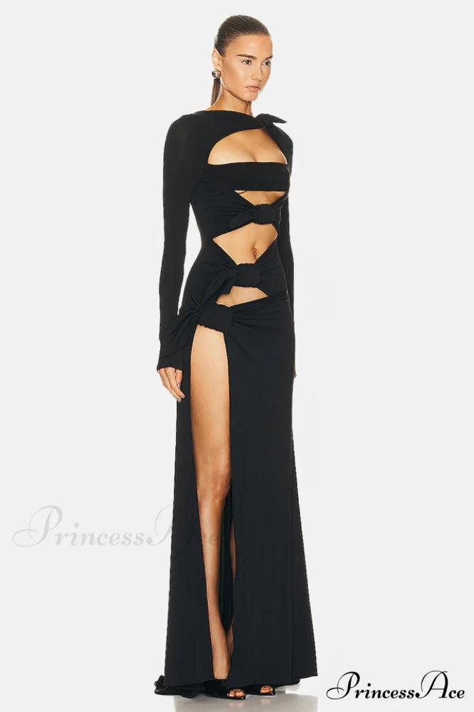 Cutout Elegant Cr閿歱e Gown