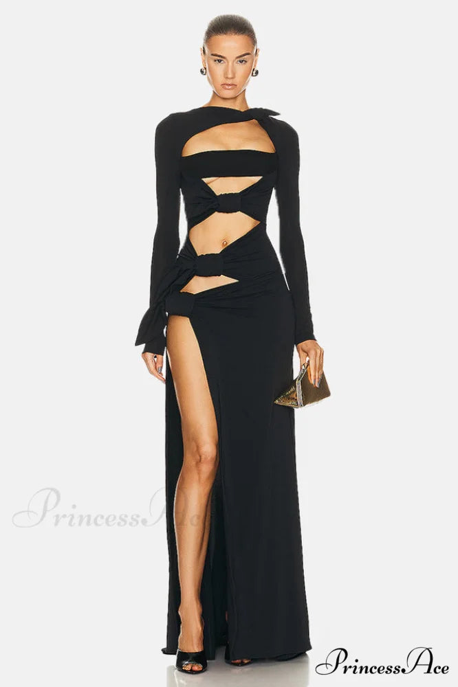 Cutout Elegant Cr閿歱e Gown