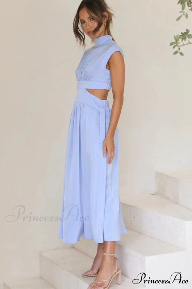 Cutout Waist Stylish Midi Dress