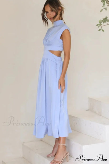 Cutout Waist Stylish Midi Dress