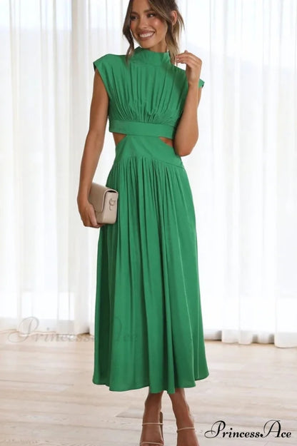 Cutout Waist Stylish Midi Dress