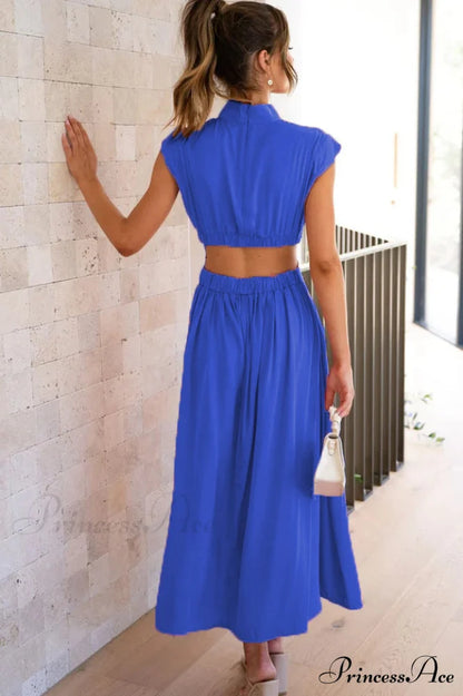 Cutout Waist Stylish Midi Dress