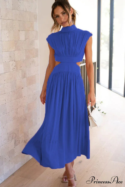 Cutout Waist Stylish Midi Dress S / 5#