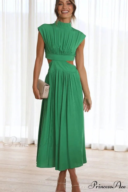 Cutout Waist Stylish Midi Dress S / 6#
