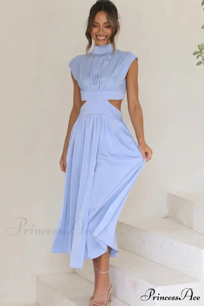 Cutout Waist Stylish Midi Dress S / 7#