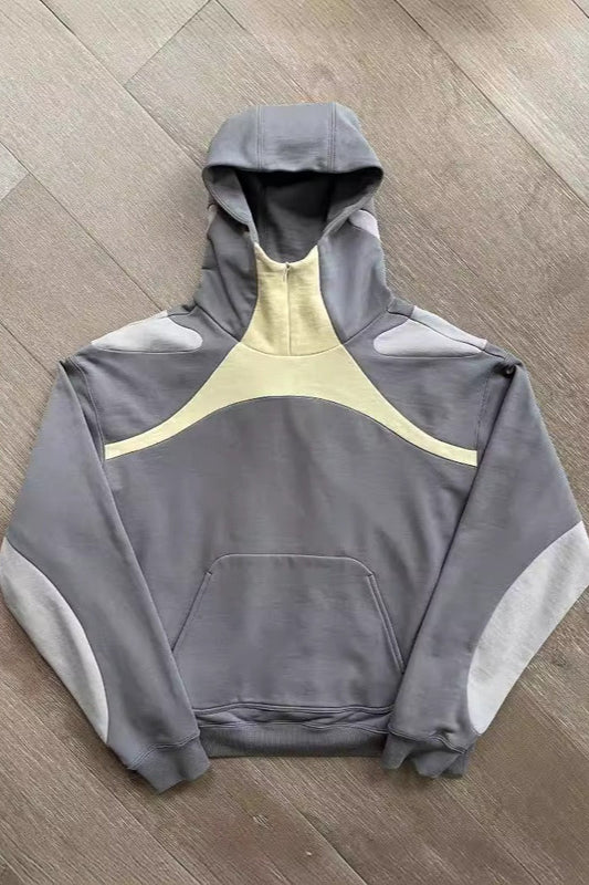 Color Block Zip Hoodie