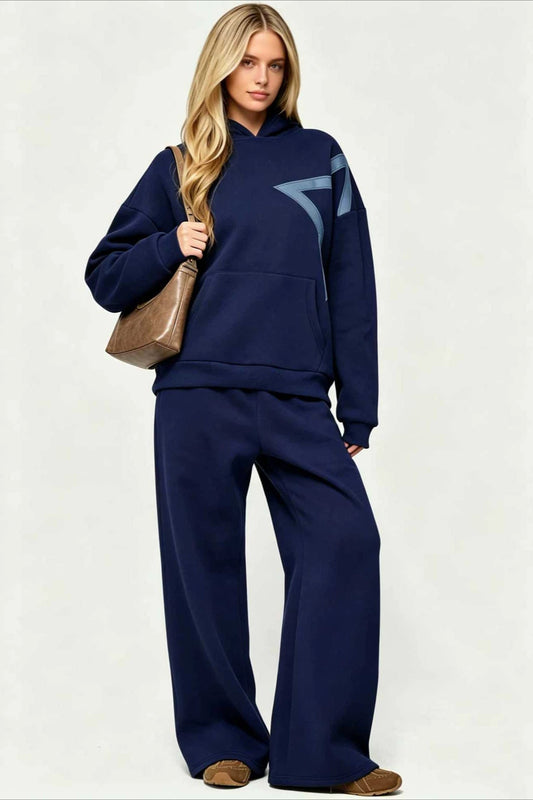 Star Hoodie Pants Two Piece Set