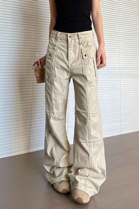 Multi Pocket Washed Cargo Pants
