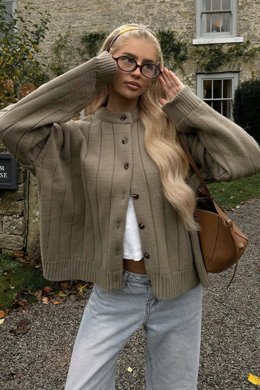 Soft Rib Relaxed Cardigan