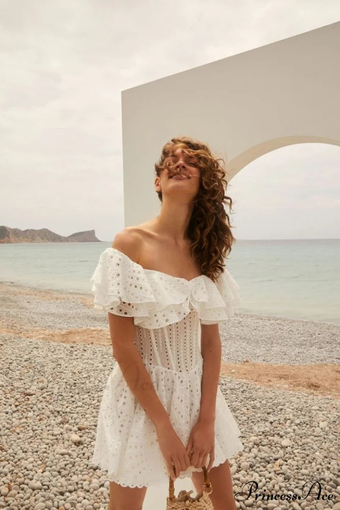 Dahlia Elegant Short Dress S / White