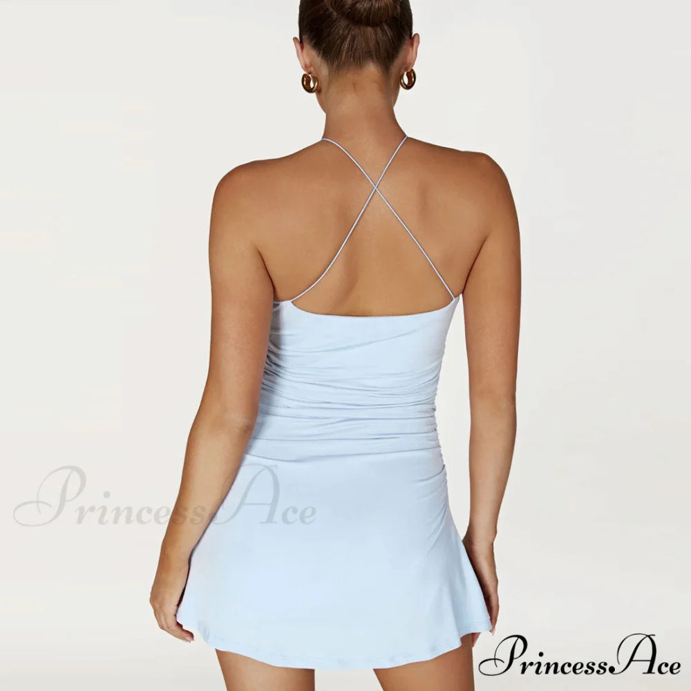 Dainty Lapel Collar Shoulder Pad Crop Blazer Vibrant Bodycon Mini Skirt Matching Set - Purple L / Blue