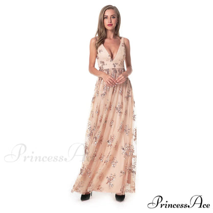 Daisy Pleated Stylish Tulle Formal Dress MOCHA / XS