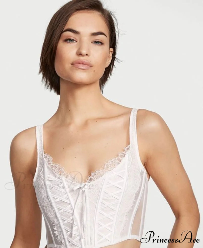 Daliah Mesh Stylish Lace Corset Top