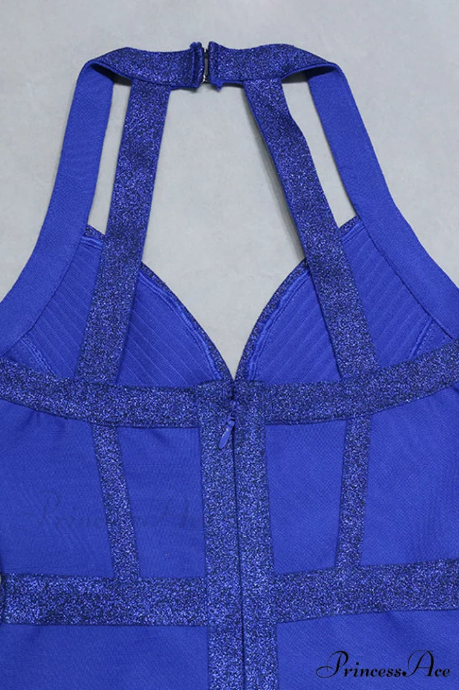 Dama Halter Stylish Midi Bandage Dress