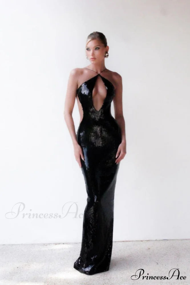 Darcy Backless Stylish Cutout Sequin Dress