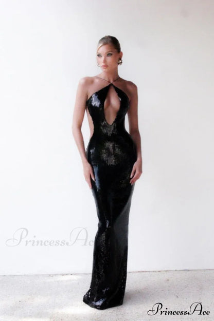 Darcy Backless Stylish Cutout Sequin Dress