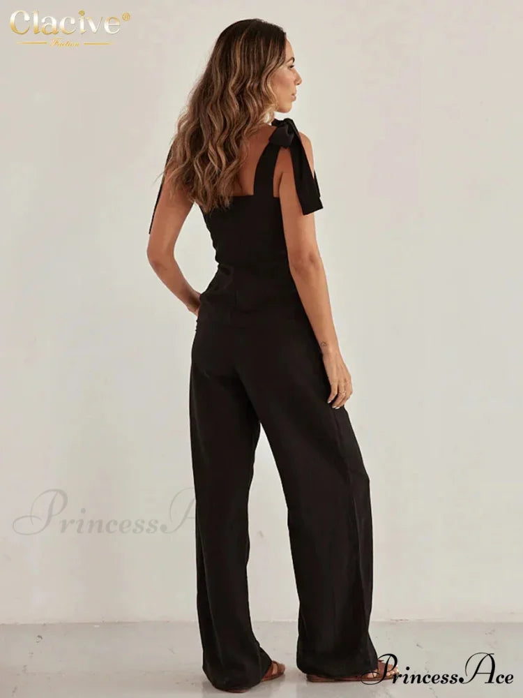 Dark Cotton Sleek Sleeveless Workplace Two Piece Set officetwopieceset-250223