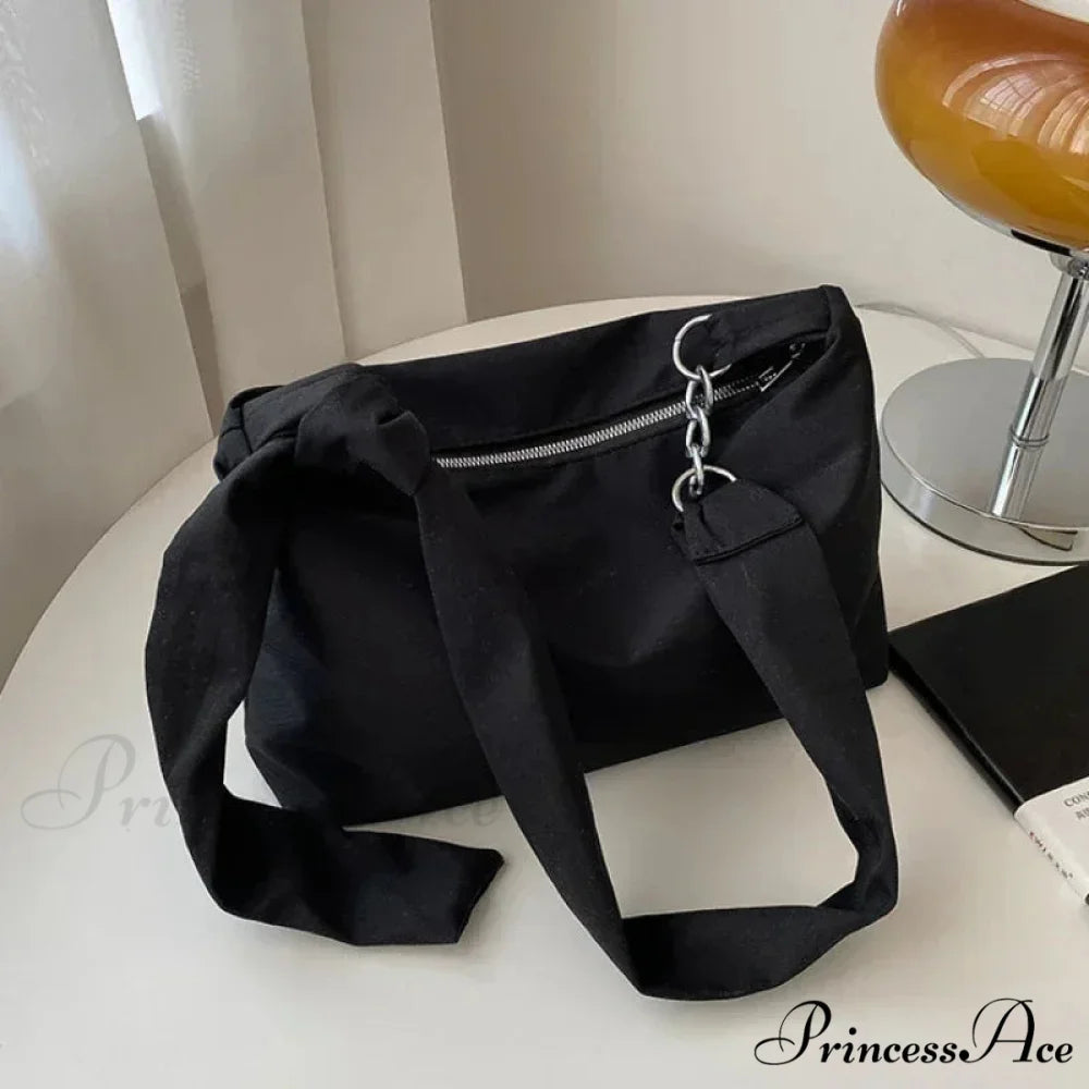 Dark Crossbody Shoulder Bag with Chain shoulder-250126