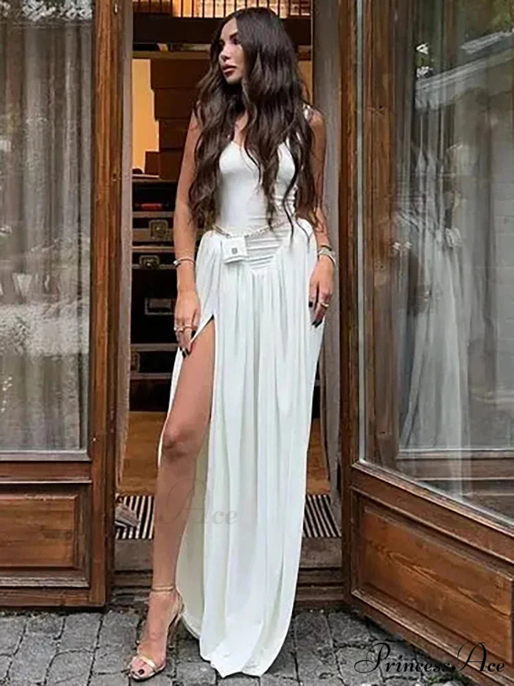 Dark Elevated Opening Maxi Holiday Dress vacationdress-250223