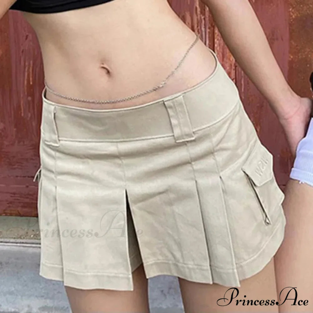 Dark Folded Tennis Style Skirt skirts-250223