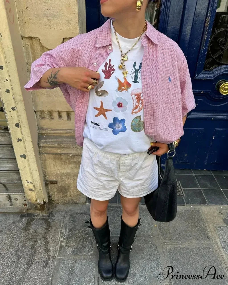 Dark Harajuku Summer Fruits T-shirt white3 / S t-shirt-250223