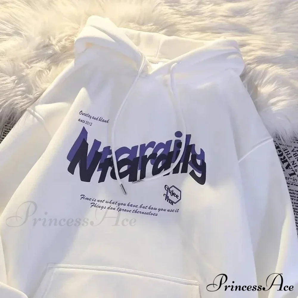 Dark Letter Print Informal Oversized Hoodie hoodies-241228