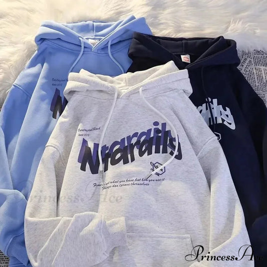 Dark Letter Print Informal Oversized Hoodie hoodies-241228