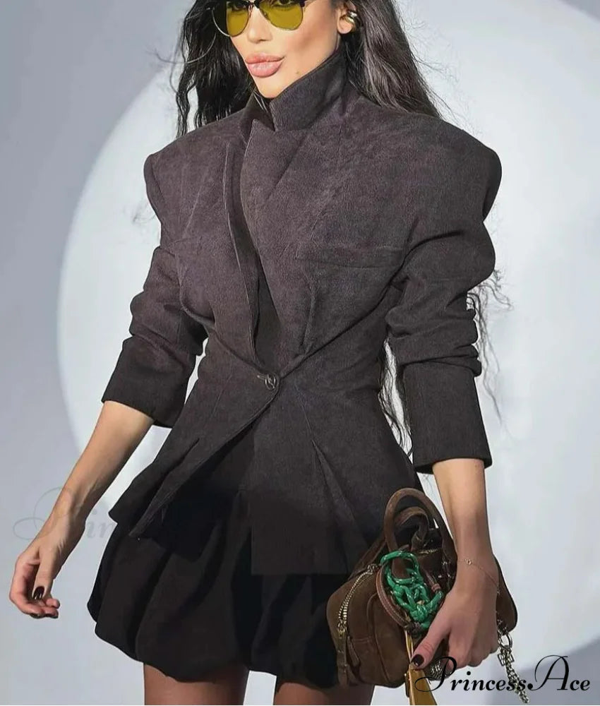 Dark Pockets Solo Fastened Office Two Piece Set officetwopieceset-250223