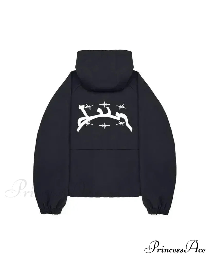 Dark Punk Faded Zipper Hoodie black 4 / S hoodies-241228