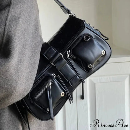 Dark Star Purse Vintage Shoulder Bag Black shoulder-250126