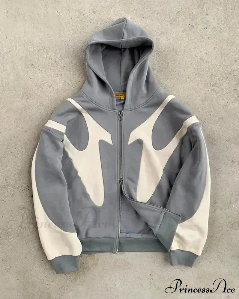 Dark Vintage Demon Slayer Hoodie grey / S hoodies-241228