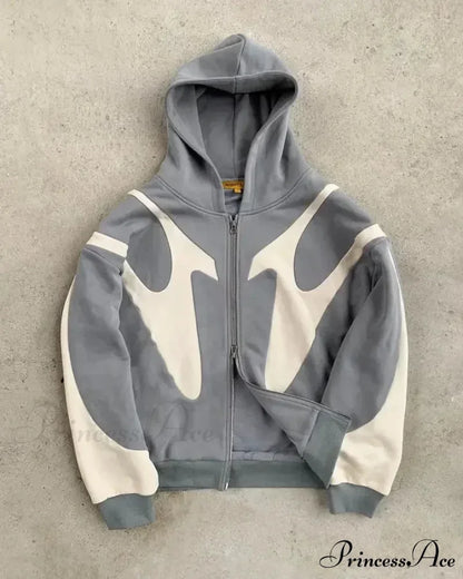 Dark Vintage Demon Slayer Hoodie grey / S hoodies-241228