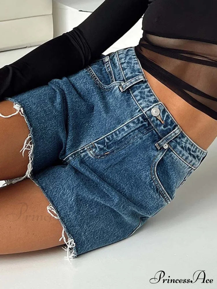 Dark Wash Patchwork Trendy Baggy Boyfriend Jeans