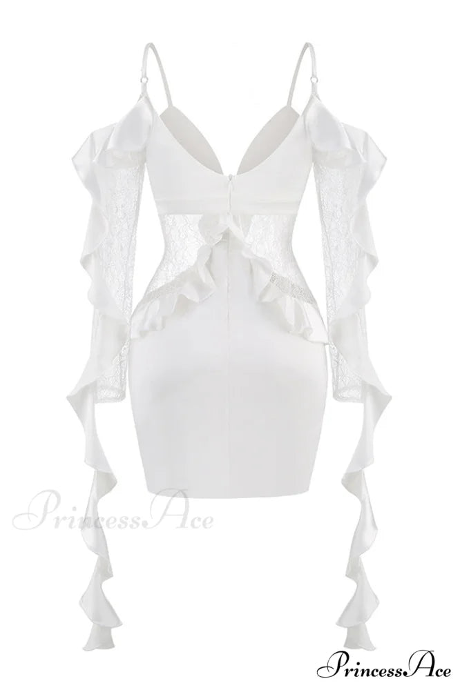 David Koma Stylish Ruffle Mini Dress