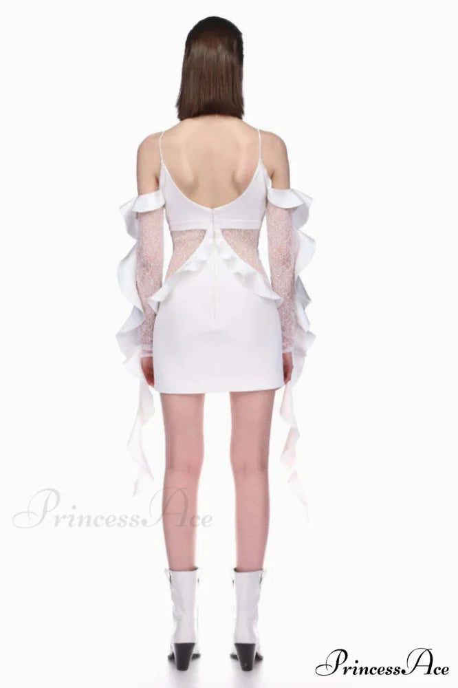 David Koma Stylish Ruffle Mini Dress