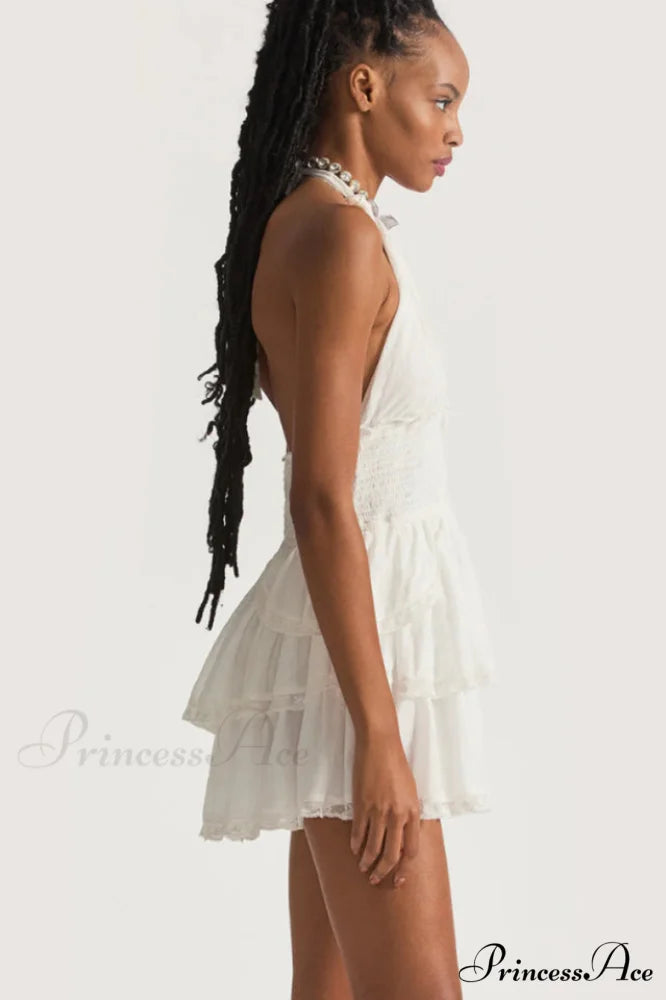 Deanna Floral Stylish Halter Dress