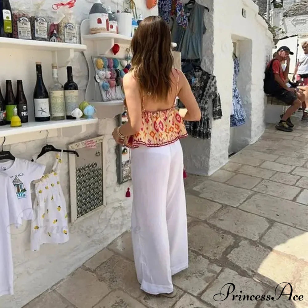 Decorative Fringe Band Midriff Top croptop-250223