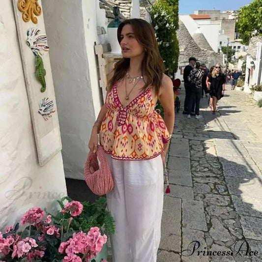 Decorative Fringe Band Midriff Top croptop-250223