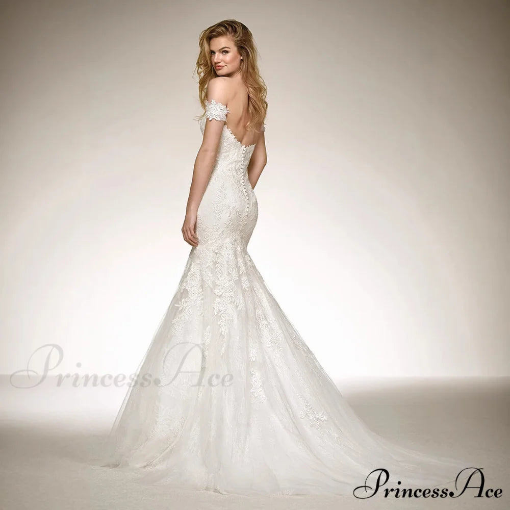Deep Neck Extended Train Transparent Wedding Gown weddingdress-250223