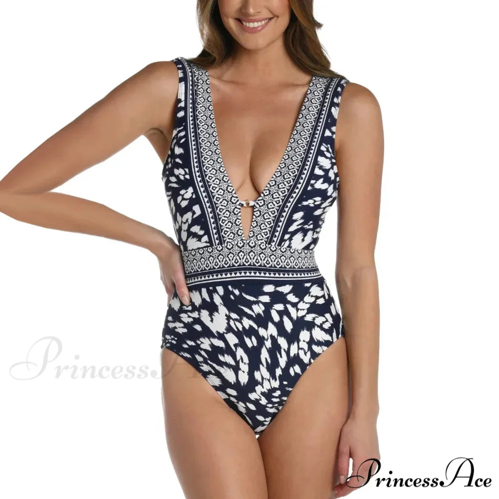 Deep Neck Push Up Cross One Piece Swimsuit black1 / S onepiece-250223