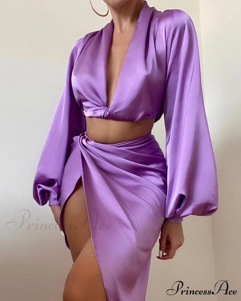 Deep V-neck Plunge Ruched Tight Waist Party Dress for Women