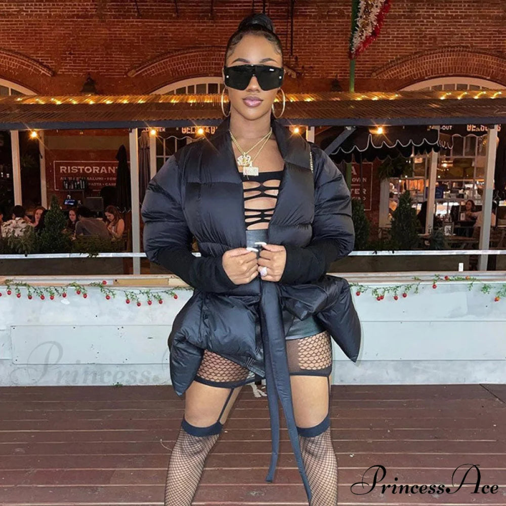 Deep V Neck Trendy Tassels Bodycon Mini Dress S / Black