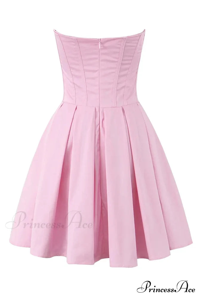 Deeply Adorable Graceful Strapless Mini Dress