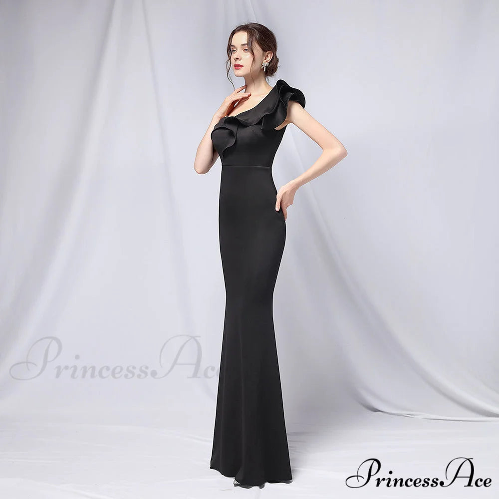 Delana Elegant Formal Charming One Shoulder Dress