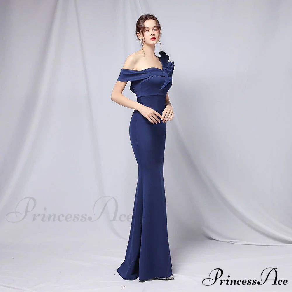 Delana Elegant Formal Charming One Shoulder Dress